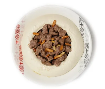 Hummus with Meat and Pine Nuts — Habib Beirut Khorfakkan