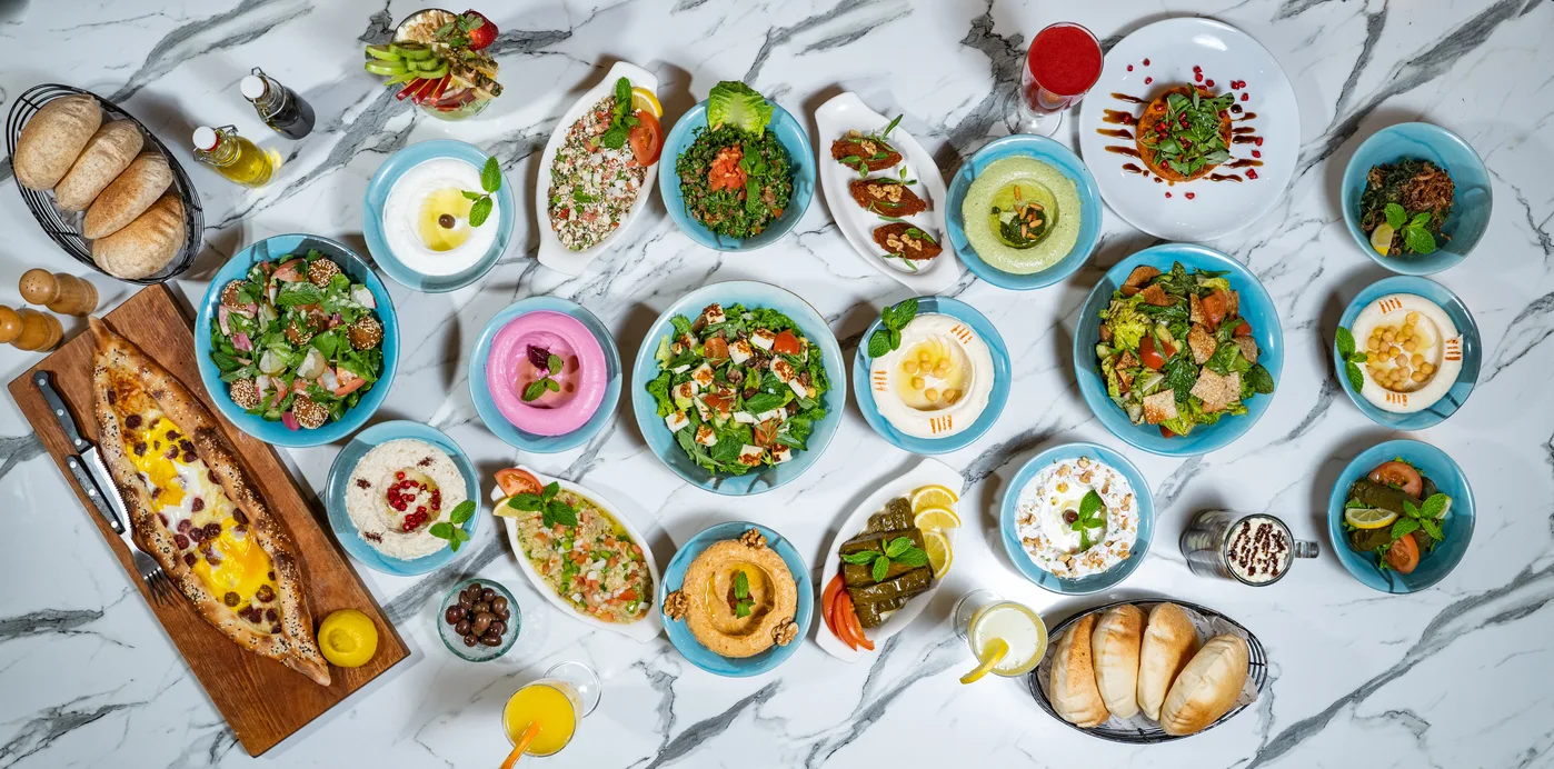 Habib Beirut Sofia — full mezze and mains spread